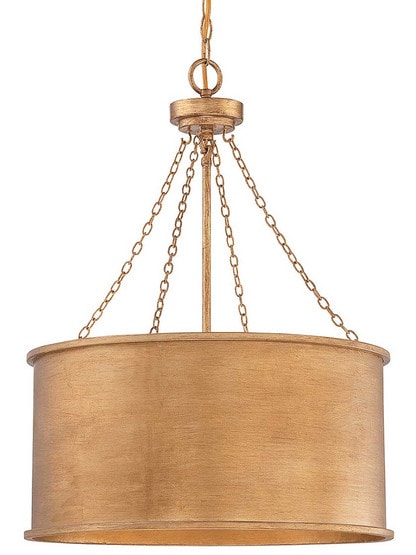Rochester 4-Light Pendant in Gold Patina.